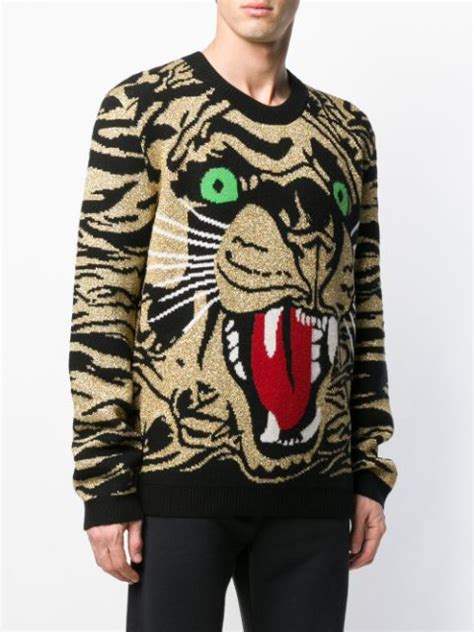 gucci tiger sweater ss19|Gucci lamb print sweater.